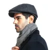 Berretti Inverno Spessa Sboy Cap Uomo Vintage a spina di pesce Donna Casual Stripe Gatsby Cappello piatto Accessori regolabili con visiera1