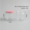 200g Refillable Transparent PET Jars Aluminum Lids Empty Clear Plastic Cosmetic Contaier with seal