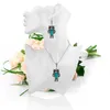 10 SET WINDANT Kolczyki Drop Piękne delfin i sowa kształt zielony turkusowy kamień srebrna biżuteria 2395566