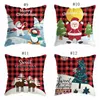 Noel Yastık Kılıfı Ekose Merry Christmas Dekoratif Yastık Polyester Yastıklar Yastık Kapak Ev Dekorasyon 12 YG749 Tasarımları atın Kapaklar