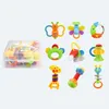 Infant Rassel Zahnen Baby Spielzeug Box Lagerung Schütteln GRAP Baby Hand Entwicklung Beißringe Spielzeug Set Neugeborenen Kleinkind für Kinder 201224