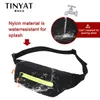 TINYAT Men Male Waist pack Purse Casual Light Belt Pouch Canvas Travel Phone Fanny Banana Bag Hip 5 Pockets 201118