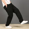 Calça masculina m-6xl plus size masculino cargo de ajuste solto para homens trepadeiras de rua