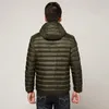 Multi-colore di modo di inverno di marca ultraleggero piumino d'anatra uomini con cappuccio streetwear piuma leggera cappotto caldo impermeabile 4xl 201223