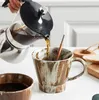 Högkvalitativ vattenmugg heminredning vintage grov keramik kaffemugg utsökta handgjorda kontor mugg