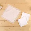 White Lace Thin Handkerchief Woman Wedding Gifts Party Decoration Cloth Napkins Plain Blank DIY Handkerchief 2525cm w00382 136 J8318273