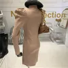 2020 NY DESIGN Women's Stand Collar Puff Long Sleeve Sticked Orange Color Bodycon Tunic Short Dress237e