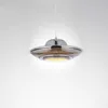 Modern Minimalistisk Fashion LED Chandelier Lighting Gold Creative UFO Restaurang Shopping Pendant Lights Mall Bar Smidesjärn Hängsmycke Lampor