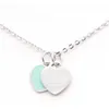 Hot Design New Brand Heart Amore collana per le donne accessori in acciaio inox zircone verde rosa collana cuore rosa per le donne regalo gioielli T1m3