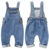 0-24m Baby Strap Suspender Jeans Primavera Meninos Meninas Macacões Jumpsuit Calças da Criança Calças Crianças Roupas Crianças Roupas H55 201029