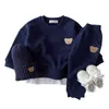 Infantil Baby Boys Suits Nascido Conjunto de Roupas Crianças Tracksuit Tops Calças Crianças Spring Outfits Girls Sets 211224