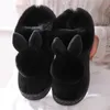 Slippers Fashion Autumn Winter Cotton Rabbit Ear Home Indoor Warm Shoes Womens Cute Plus Plush 220921