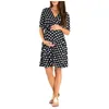 Oklady 2019 Letnie kobiety w ciąży Boho Sukienki Odzież Macierzyńska Mama Casual Polka Dot Bodycon Sukienka Ciąża Streetwear L XL LJ201123