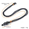 8 Styles Women Weaved Necklace Party Wooded Beads Pendants Wax Cord Woven Neckchain Festival Gift