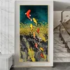 Koi Fish Feng Shui Carp Gold Fish Pictures Oil Painting on Canvas Posters and Prints Cuadros Wall Art Pictures For Living Room