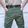 Män militärtaktiska byxor Vattentäta lastbyxor Män andas Swat Army Solid Color Combat långa byxor arbetar joggar s-5xl 220212