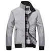 Mäns Jackor Vår och Höst Fashion Casual Jacket Stand-Up Collar Slim Trendy Male I11