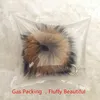 15cm Fluffy Raccoon Fur Ball Pom Keychain Porte Clef Pompom De Fourrure Llavero Pompon Keyring Chaveiro Charm Bag Pendant186v