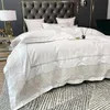 Bedding Sets Luxury Silk Soft Cotton Chic Embroidered Duvet Cover Set Bed Sheet Pillowcases Queen King Size Home Textiles