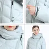 가스 맨 패션 여성 후드 파카 다운 재킷 여성용 겨울 브랜드 겨울 두꺼운 오버 코트 여성 Jacets 및 코트 18806 201030