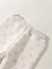 NEUGEBORENES Baby-Sternmuster-Jacke mit Knopfleiste vorne und Hose SIE