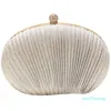 Designer- Lady Diamond Shell Soirée Pochette Femmes Fête De Mariage Brillant Sacs À Main De Mariée Plissée Bourse Sacs Chaîne Sac À Bandoulière