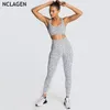 Femmes boucle arrière couleur unie INS Yoga costume Fitness Gym Sexy entraînement course sport haut Impact haut court Leggings ensemble