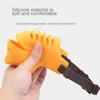 Silicone Dog Muzzle Silicone Basket Dogs Safety Cute Mouth Covers Adjustable Rubber Dog Muzzle Stop Biting Pet Training Supplies 201102