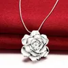 Pendant Necklaces Bohemian Women Floating Charm Statement Pendants Friends Flower Chain Necklace Enamel White Color Jewelry Collie203s