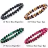 Natural Strands Gemstone Healing Crystal Round Kralen Armbanden Agaat Amethyst Watermeloen Rose Quartz Morgan Stone Malachite Tiger Eye