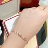 Panthere serie armband 18 k goud armband nooit vervagen officiële replica sieraden topkwaliteit luxe merk armbanden klassieke stijl hoogste teller kwaliteit geschenken