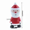 Härlig julplast Windup Toys Santa Claus Snowman Clockwork Toys Children Jump Gift Cartoon Characters Christmas Presents VT175204398
