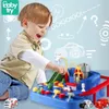 Nowy Racing Car Model Wyścigi Zabawki Edukacyjne Dzieci Track Samochód Przygoda Gra Mózg Gra Mechaniczna Train Toy Lj200930