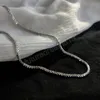 Collana girocollo con catena a clavicola scintillante color argento per regalo di nozze per gioielli da donna