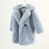 Moda Baby Girl Kurtka Zimowa Futro Grube Maluch Dziecko Ciepłe Owace Jak Coat Wool Baby Znosić Wysokiej Jakości Dziewczyna Odzież 2-14y 201106