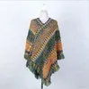 Spring and Autumn Cape Pulling Pullover Tassel Scarf Szal Damskie Długie Szal Płaszcze Ciepłe Imitacja Kaszmiru Szalik Dekoracji Lsk1459