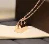 2022 charm retro fashion luxury Pendant Necklace men women gold and silver rose golds high quality womens party wedding couple gift hip hop jewelry top quality