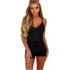 2019 Lady Jumpsuit Plus Размер и Rompers для женщин, Сексуальные Кондуль Super Super Короткие Playsuits S-XL Лето Твердые Шорты T200701