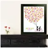 Bojar- Tamaño grande 30 * 40 cm Estilo romántico Huella digital Árbol de boda Miércoles Firma Papel de pared Decoración Wal 201130