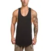 Kamizelka męska, bez rękawów Tank Top Male Classic Solid Color Topy Koszulka Koszulka Kulturystyka Mięśni Trening Tee Black Sport Contershirt Siłownia Fitness C