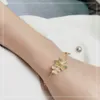 S925 Sterling Silver Plated 18karat Gold Threeflower Ladies Armband High Quality the Golden Flower Gift6146776