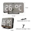 Digital Mirror Alarm Clock LED Wall Table Electronic Temperature s Multifunction Watch Home Decoration LJ200827