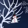 Рождественская брелка пластиковая рождественская елка Санта -снеговики Держатели кольца держатели кольца вешают модные аксессуары