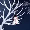 Kerst Keychain Plastic kerstboom Santa Snowman Key Ring Holders Bag hangt mode -accessoires op