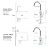 ATWFS Tankless Electric Newest Water Heater Kitchen Instant Hot Water Tap Heater Water Faucet Instantaneous Heater3000w T200423