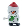 Härlig julplast Windup Toys Santa Claus Snowman Clockwork Toys Children Jump Gift Cartoon Characters Christmas Presents VT175204398