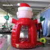 Christmas Inflatable Santa Cash/Money Booth 2.5m Advertising Tent Air Blown Coupon Issuing Machine for Christmas Promotion Events