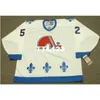 740 # 52 Adam Foote Quebec Nordiques 1992 CCM Vintage Home Hockey Jersey of Custom Elke naam of nummer Retro Jersey