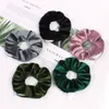 Velvet Hair Scrunchies Zipper Women Scrunchy Elastic Hair Bands Girls Velor Headwear Ponytail Holder Pleuche Hair Ties Bag 0925 Y1074736