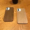 Case di telefono a venatura in legno di lusso per iPhone 12 11 Pro Max Mini XS XR 7 8 Plus Retro PU in pelle morbida COPERTURA DI PROTECTIVA CAPA